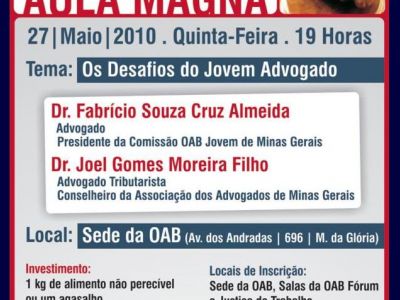 Leia a noticia completa sobre Aula Magna dá início às atividades da OAB Jovem