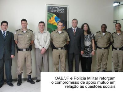 Leia a noticia completa sobre Durante café da manhã, OAB/JF e Polícia Militar reforçam o compromisso de apoio mutuo em relação às questões sociais