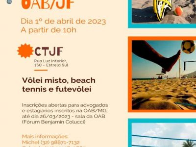 Leia a noticia completa sobre Primeiro Torneio de Areia da OAB/JF acontece no próximo final de semana