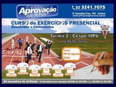 Leia a noticia completa sobre Aprovação prepara curso presencial de exercícios para concurso do MPU